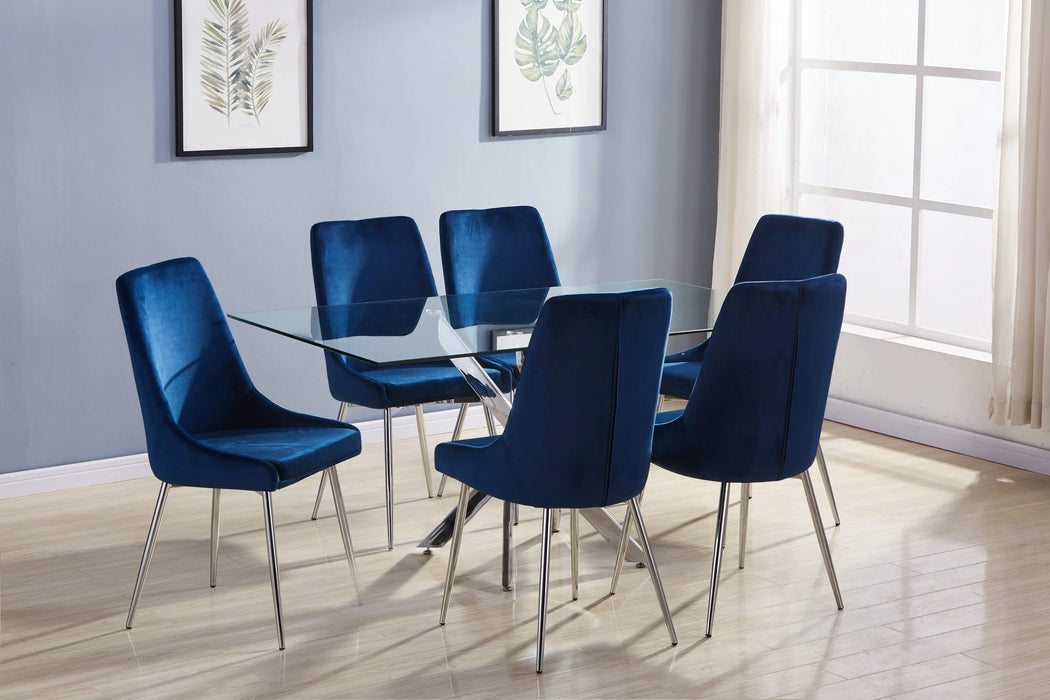 Ryb Dining Chair Velvet Blue