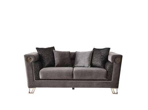 Diamond Grey Velvet Loveseat