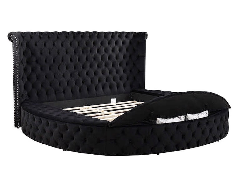 Penthouse Black Queen Storage Platform Bed