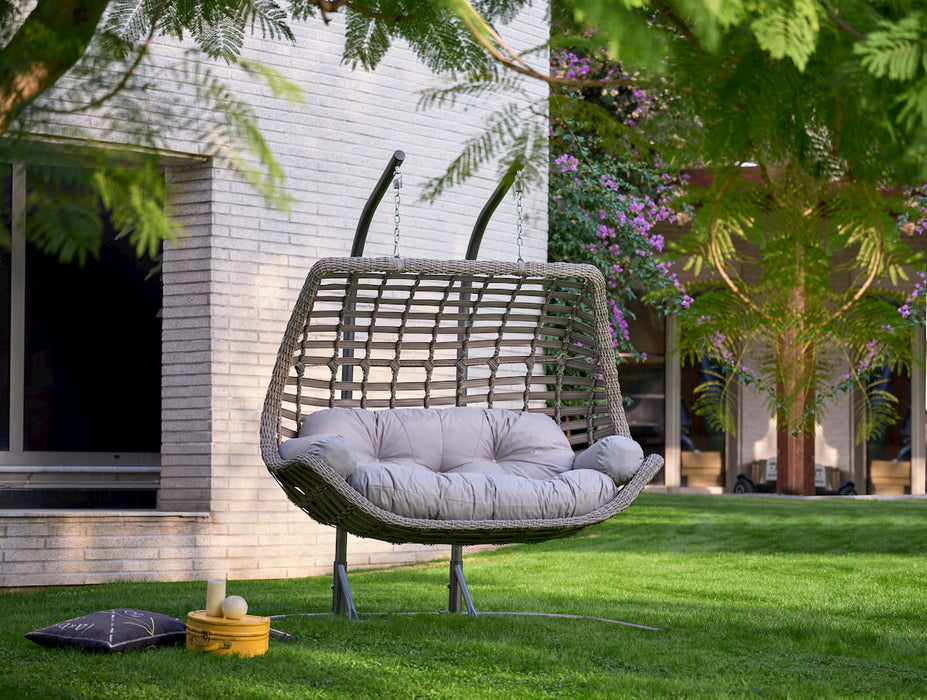Fiona Dual Seat Outdoor Hanging Lounge Chair – Anthracite