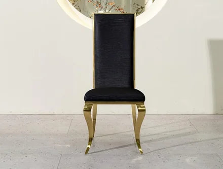 Gold Chair With Black Fabric /20'27'46