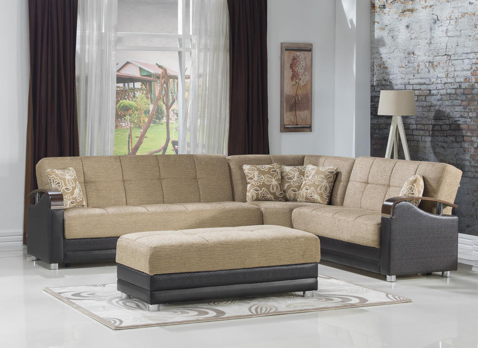 Luna Sectional - Loveseat & Chase (Naomi Brown)