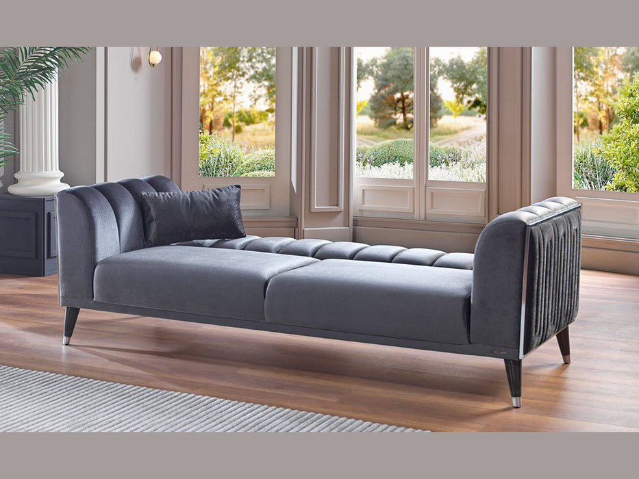 Gravita Living Room Set Sofa And Loveseat (Deren Burgundy)