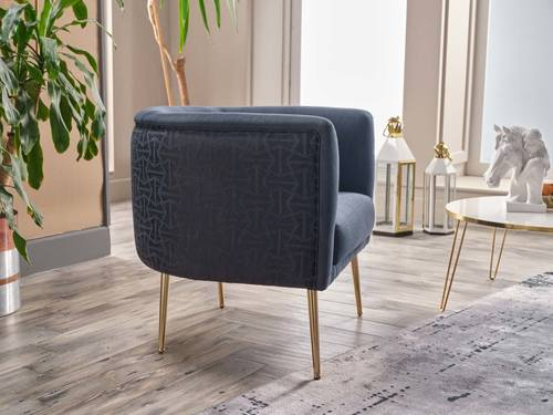 Navy Cloak Accent Armchair