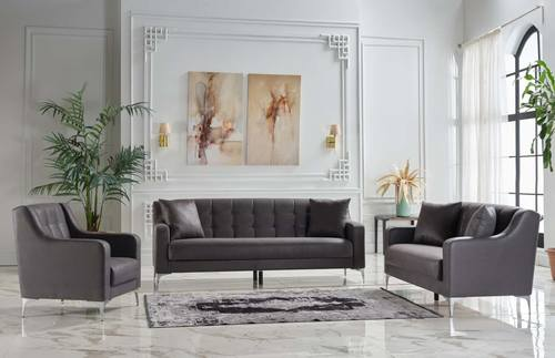 Melson Dark Gray Livia Loveseat