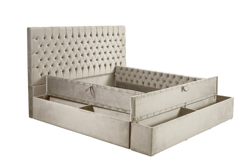 Lexus Beige Storage Queen Bed