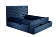Lexus Blue Storage Queen Bed