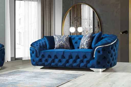 Lupino Blue Velvet Loveseat Loveseat