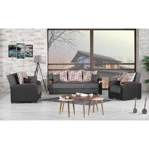 2Pcs Mobimax Grey Sofa & Loveseat