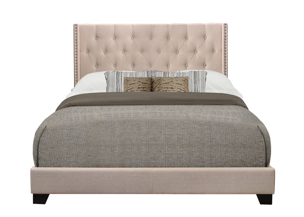 Barzini Beige Full Upholstered Bed