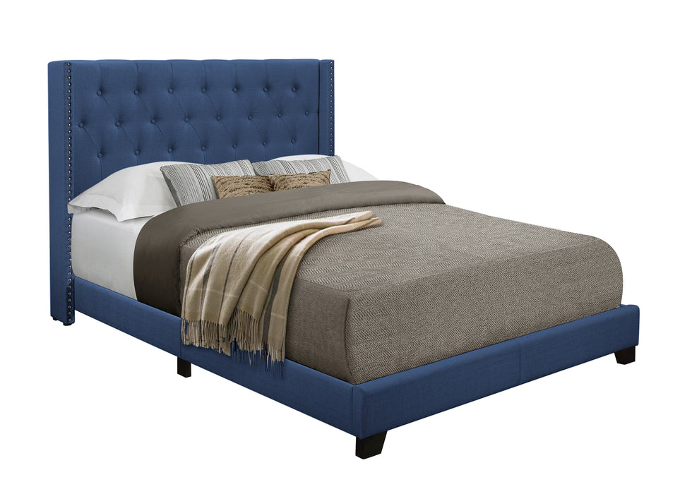 Barzini Blue Full Upholstered Bed