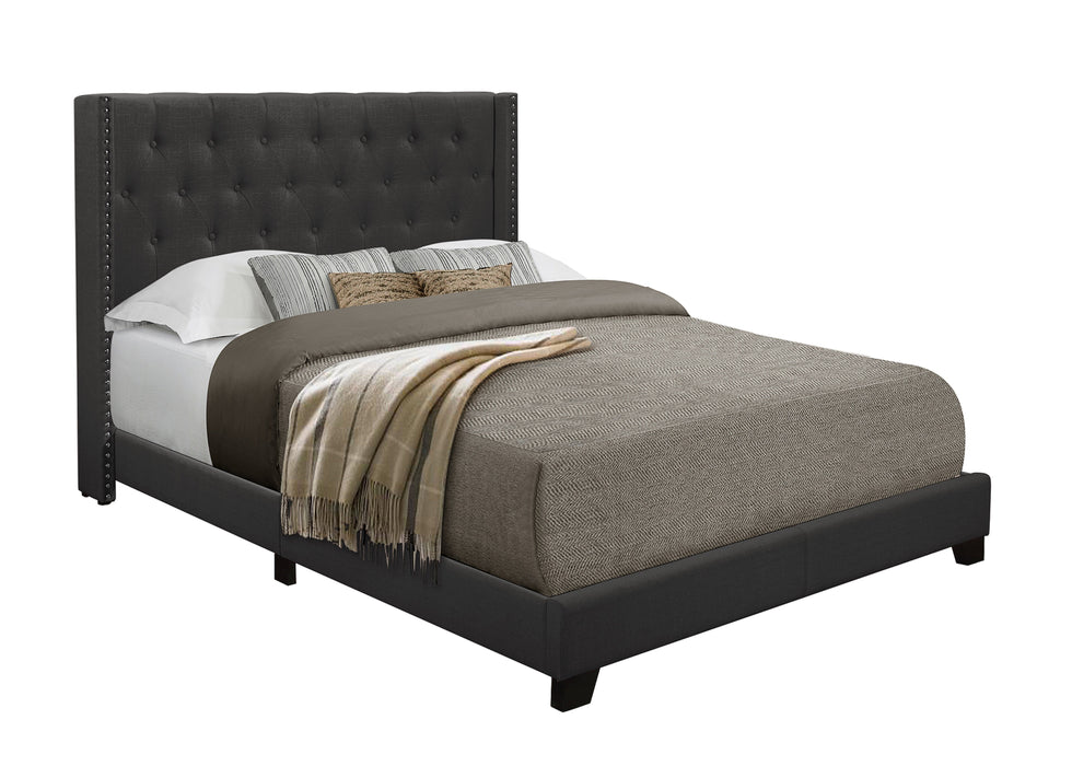 Barzini Dark Gray Full Upholstered Bed