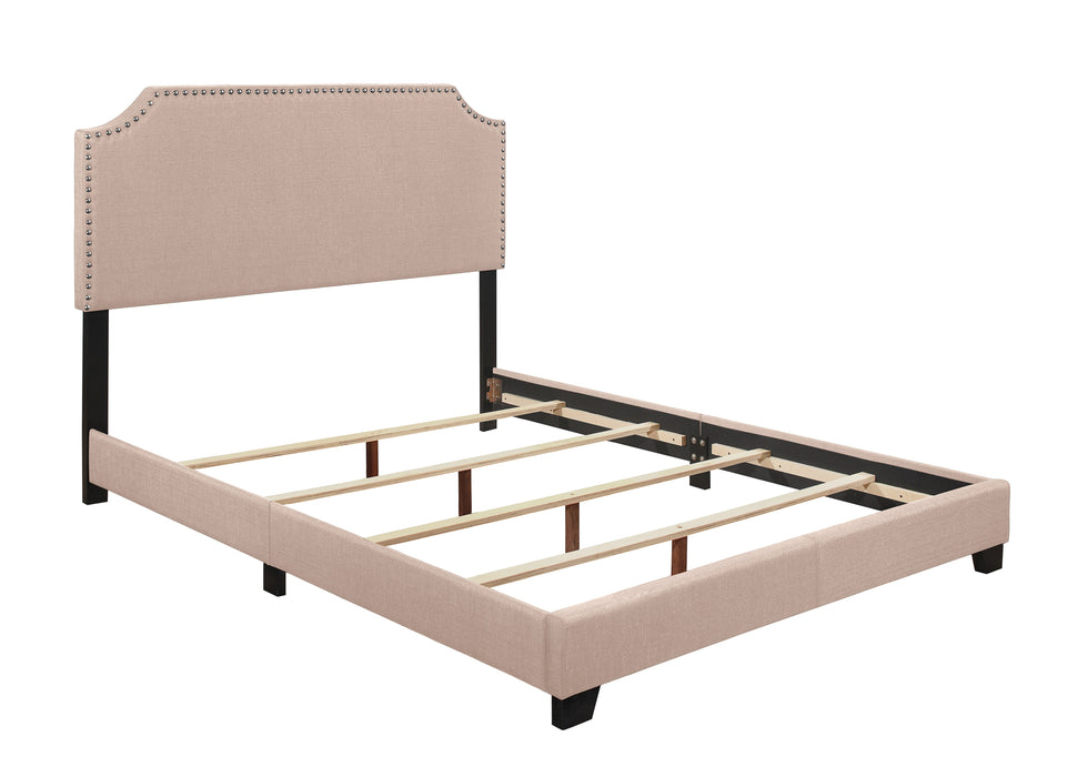 Miranda Beige Full Upholstered Bed