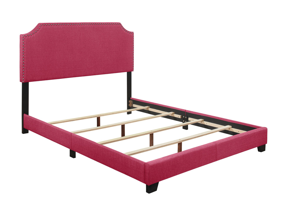 Miranda Pink Full Upholstered Bed