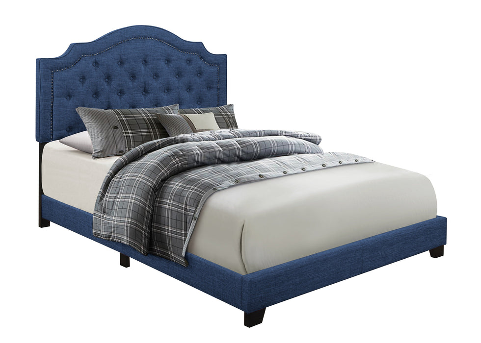 Sandy Blue Full Upholstered Bed