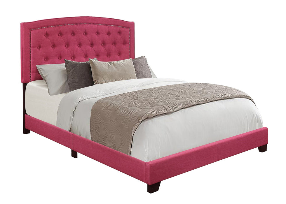 Linda Pink Full Upholstered Bed