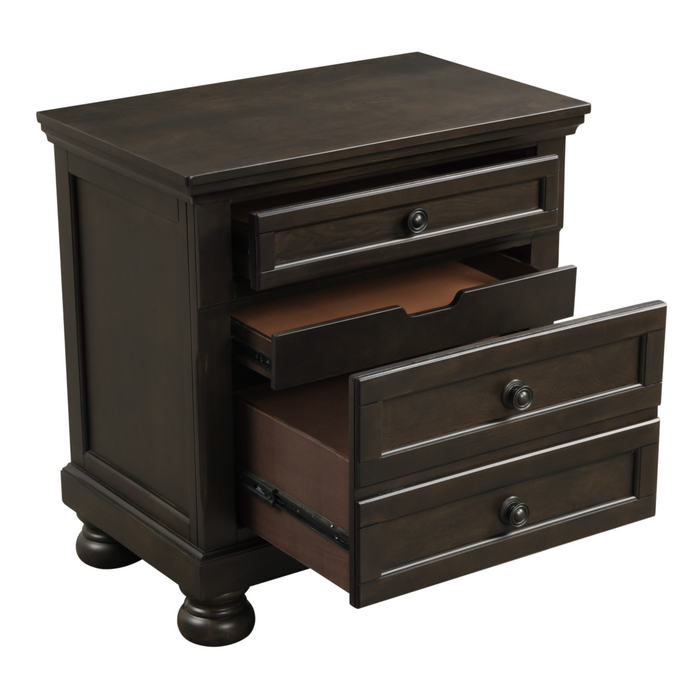 Begonia Grayish Brown Nightstand