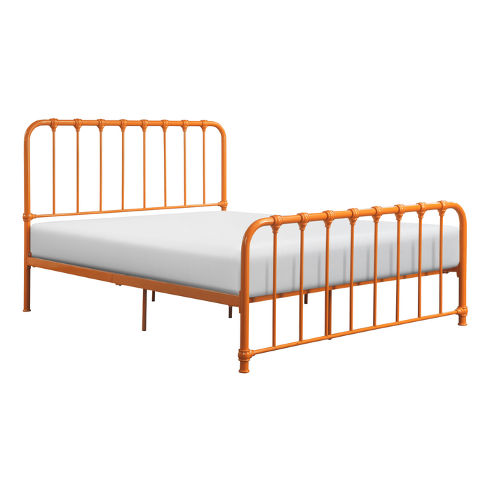 Bethany Orange Full Metal Platform Bed