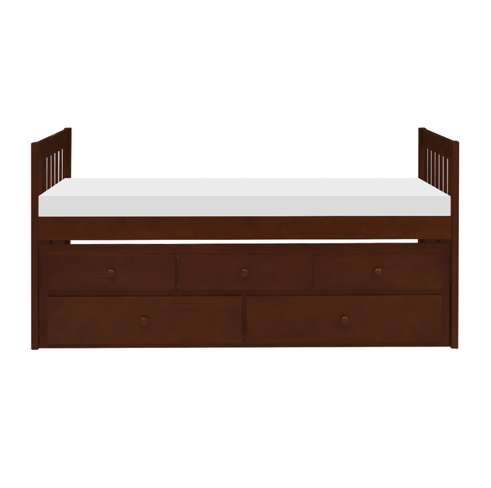 Rowe Dark Cherry Twin Captains Trundle Bed