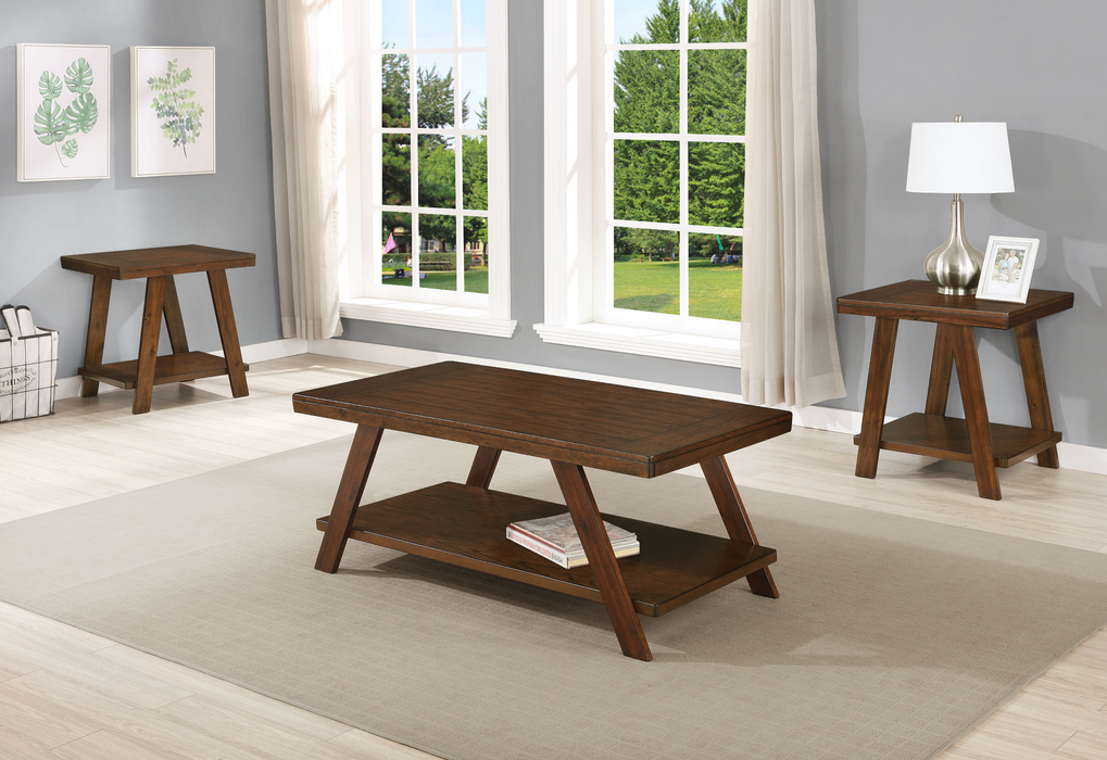 Samhorn Brown 3-Piece Coffee Table Set