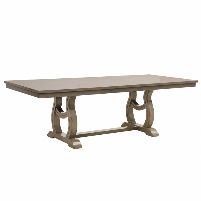 Vermillion Subtle Bisque Extendable Dining Table