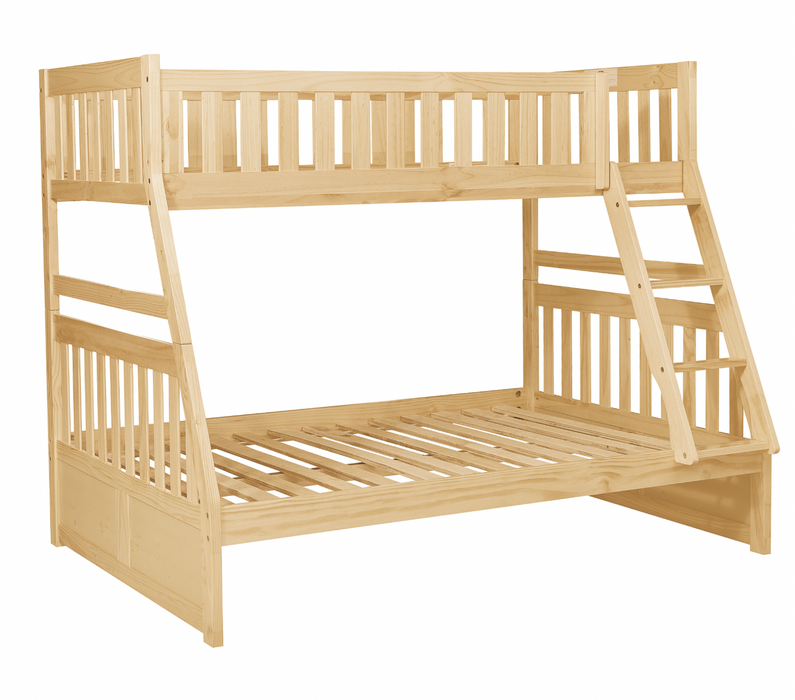 Bartly Pine Twin/Full Bunk Bed with Storage Boxes