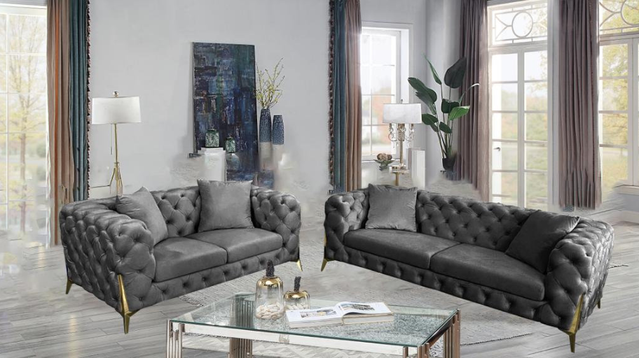 New York Living Room Set Grey