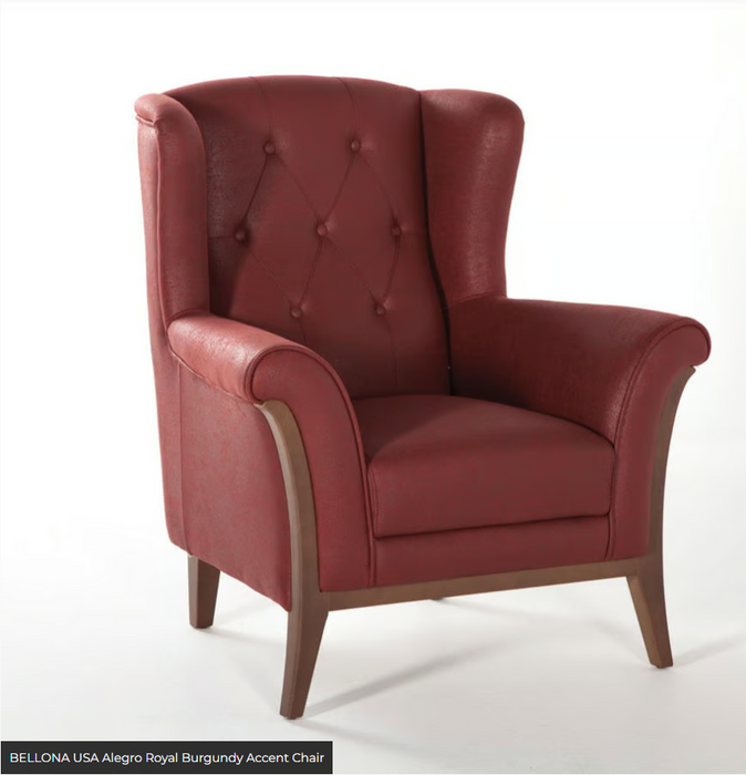 Royal Burgundy Alegro Accent Chair