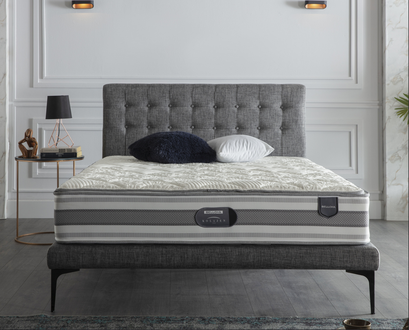 Bell Basic Gray Stratton Twin Foundation & Headboard