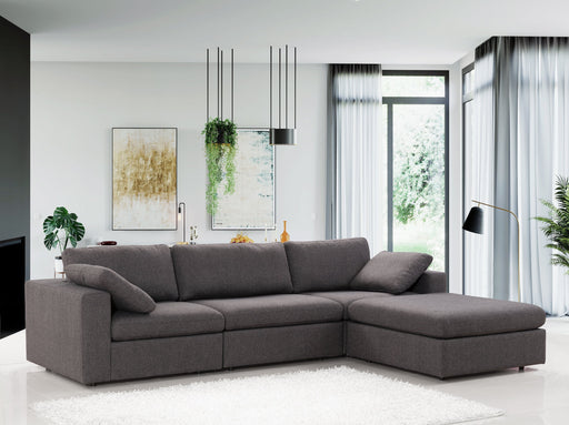 Arny Smoke Large Modern Reversible Sectional - Win Win Furniture