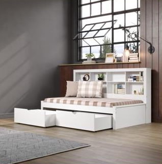 White Add Drawers Daybed