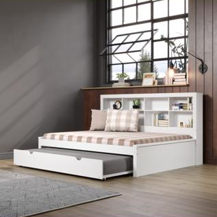 White Add Twin Trundle Daybed
