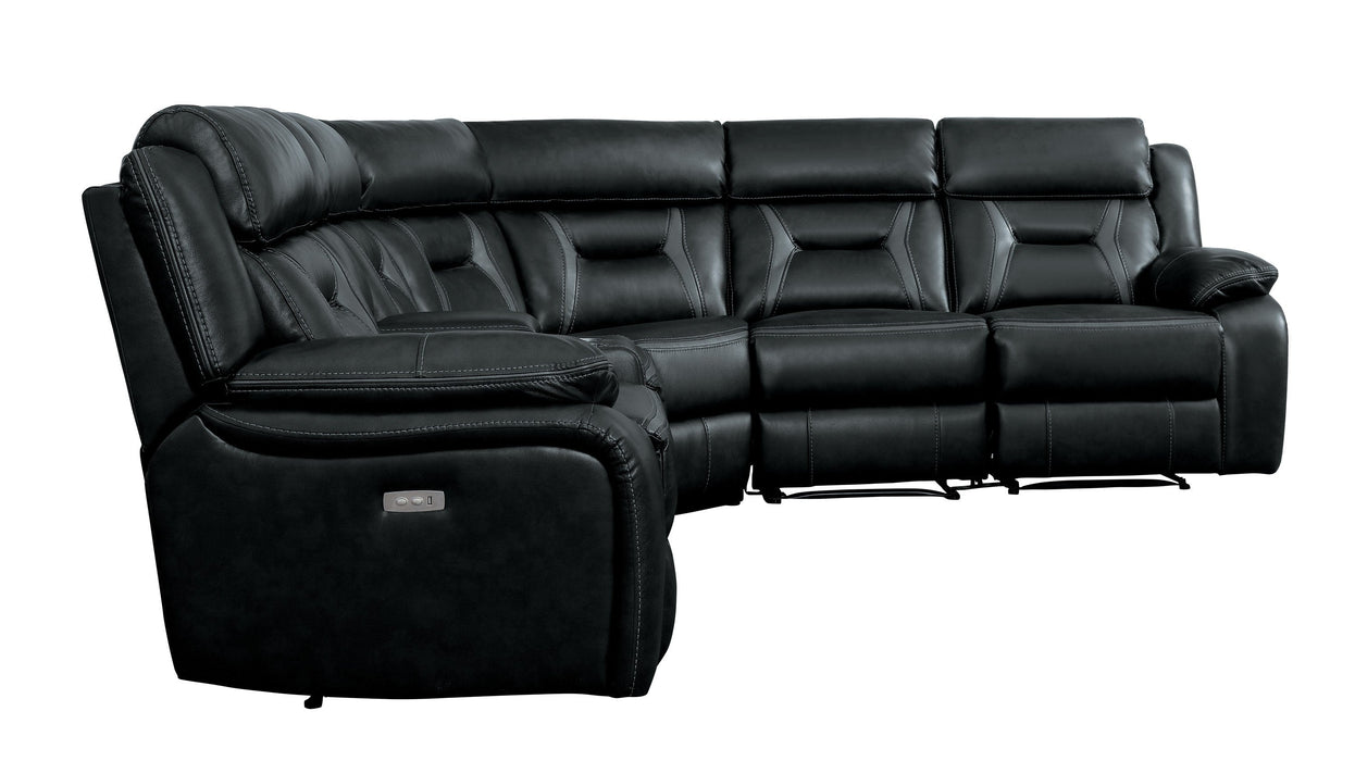 Amite Dark Gray Power Reclining Sectional