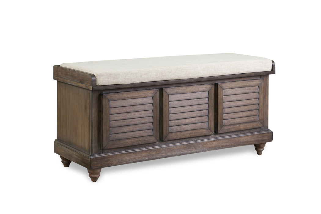 Woody Antique Brown Lift Top Storage Bench