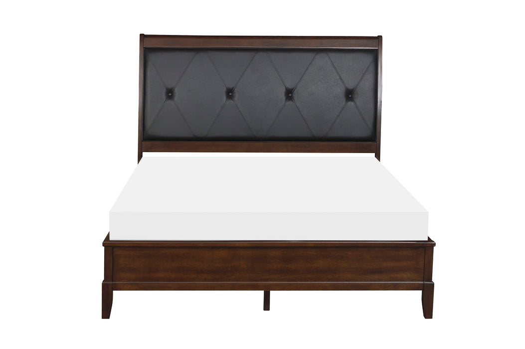 Cotterill Cherry King Upholstered Panel Bed