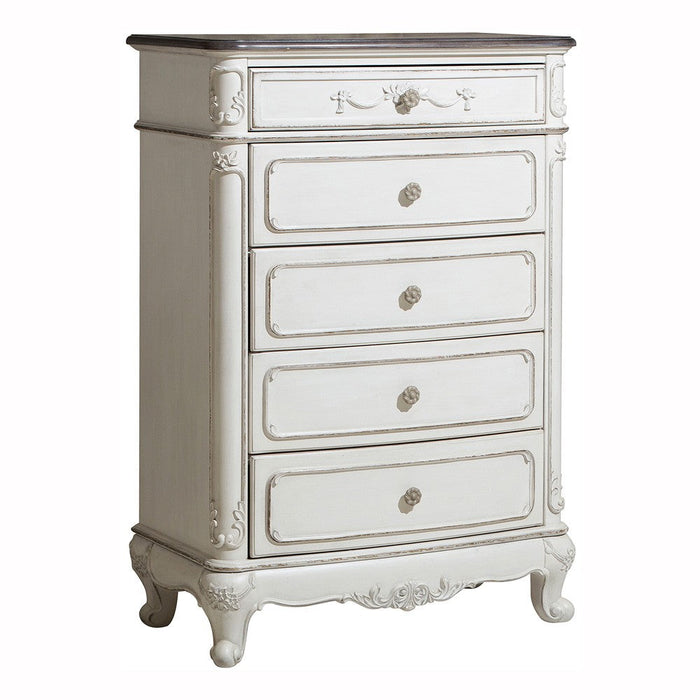 Cinderella Antique White Chest