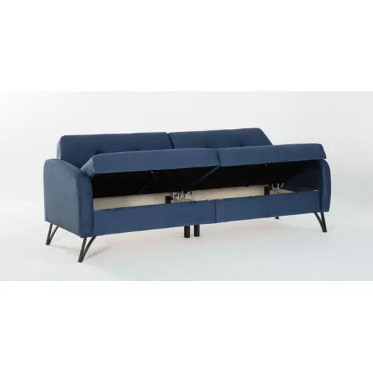 Vika Navy Blue Juniper Left Sofa