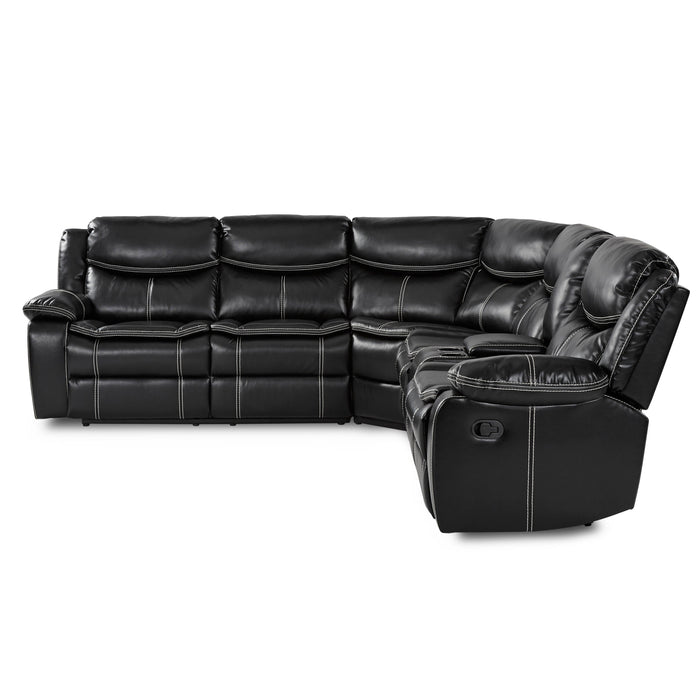 Bastrop Black Reclining Sectional