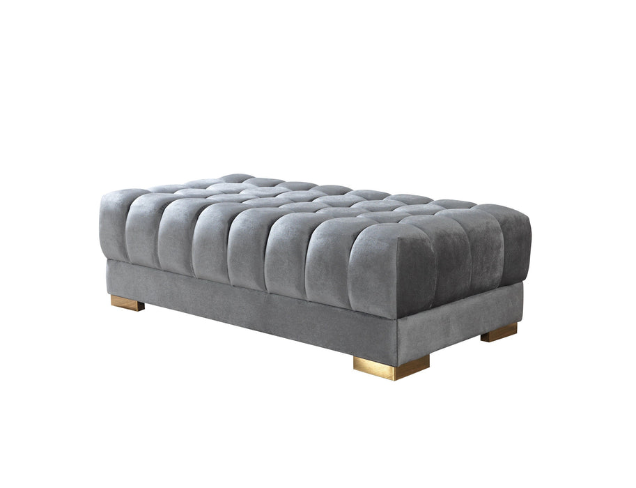 Ariana Gray Velvet Double Chaise Sectional