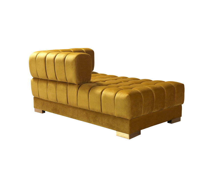 Ariana Mustard Velvet Double Chaise Sectional