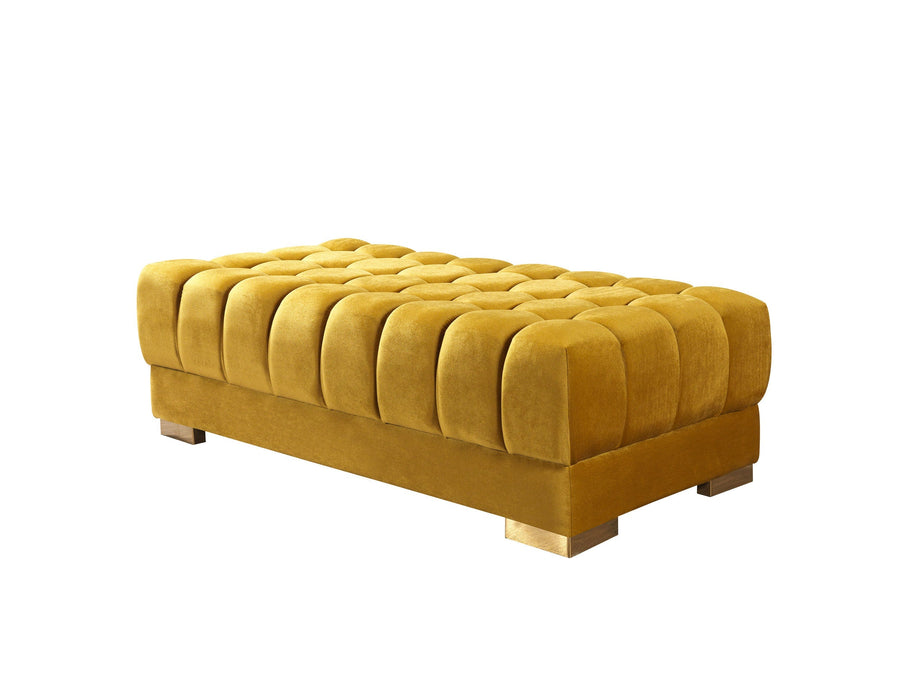 Ariana Mustard Velvet Double Chaise Sectional