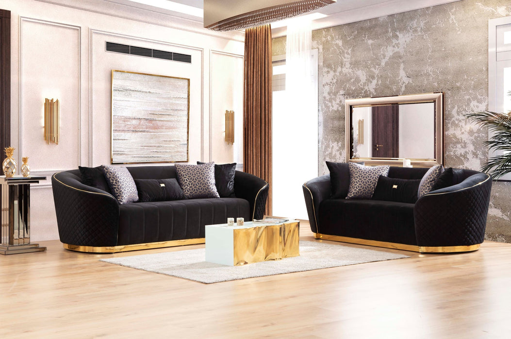 Aster Black Living Room Set