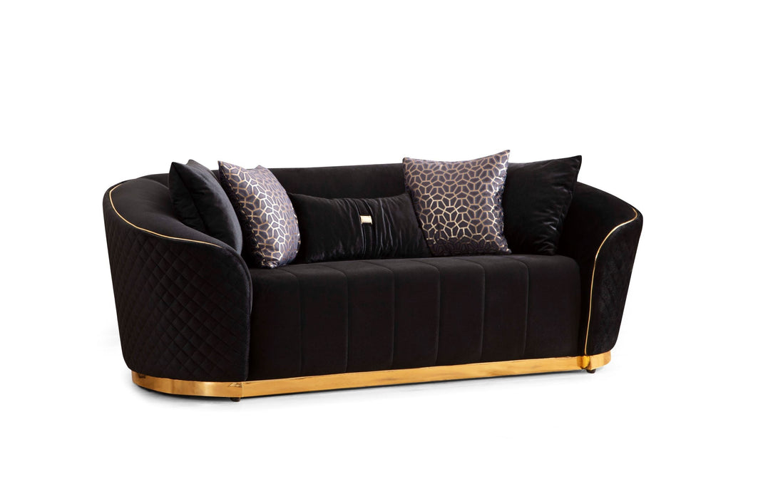 Aster Black Living Room Set