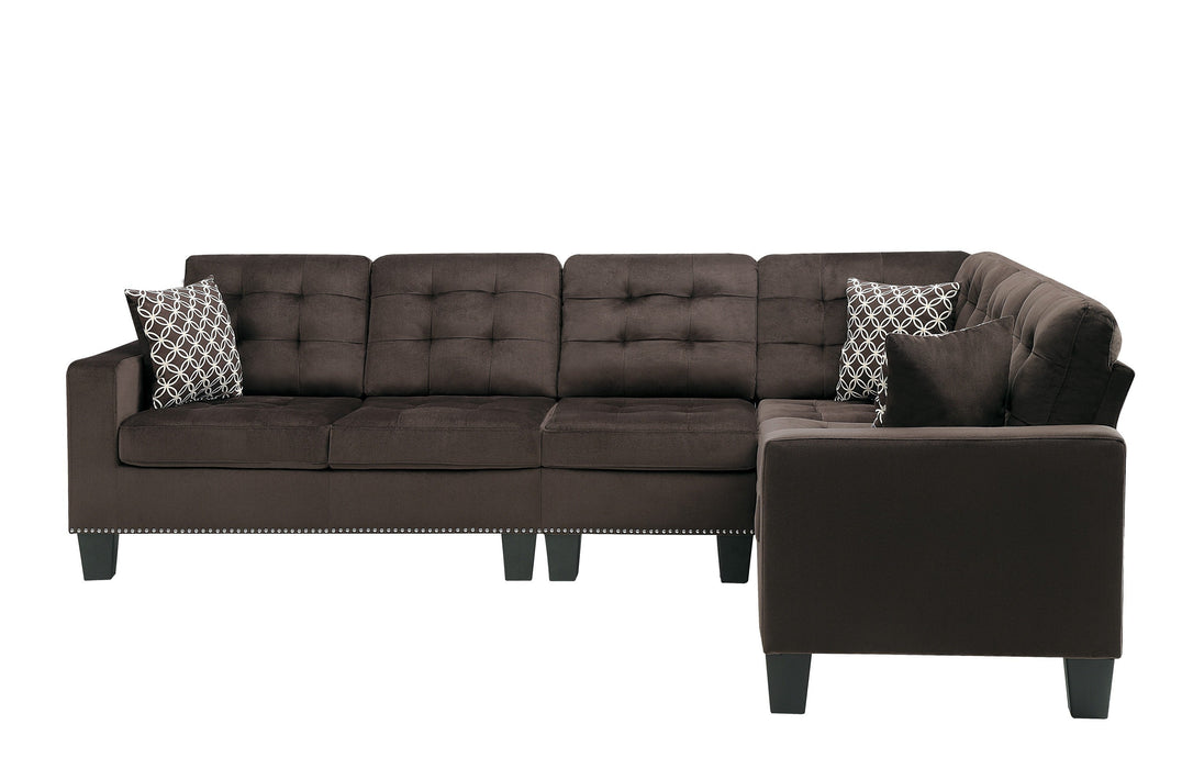 Lantana Chocolate Reversible Sectional