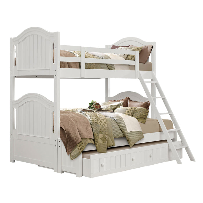 Clementine White Twin/Full Bunk Bed