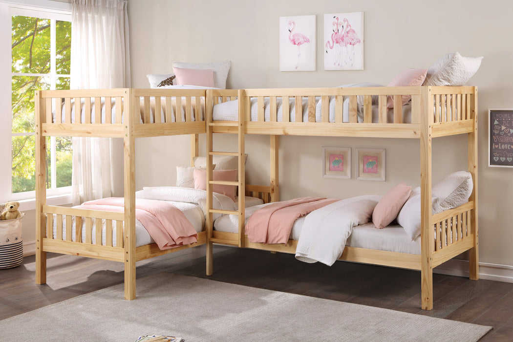 Bartly Pine Corner Bunk Bed