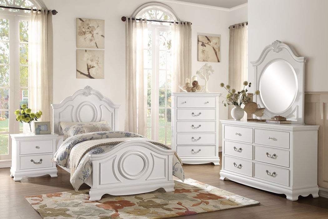 Lucida White Panel Youth Bedroom Set