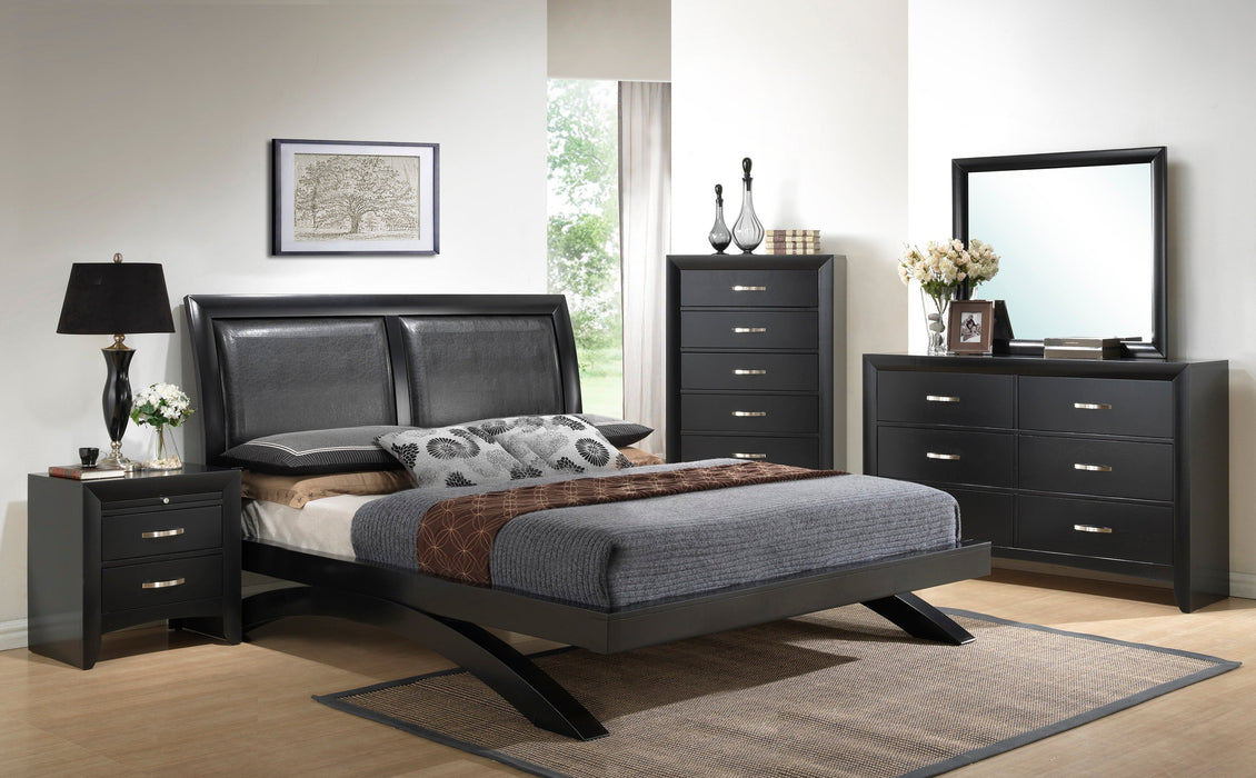 Galinda Black Arch Platform Bedroom Set