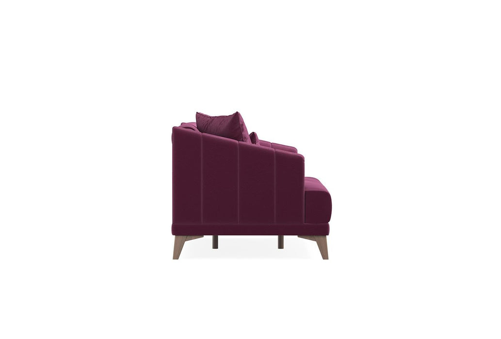 Burgundy Colt Feather Sona 2-Seater Sofa