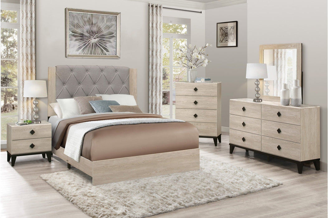 Whiting Natural King Upholstered Panel Bed